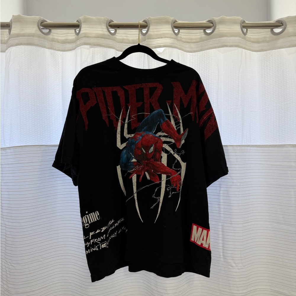 Darc Sport x Civil Regime Spiderman Webs 199X Oversized Tee in Black - Large